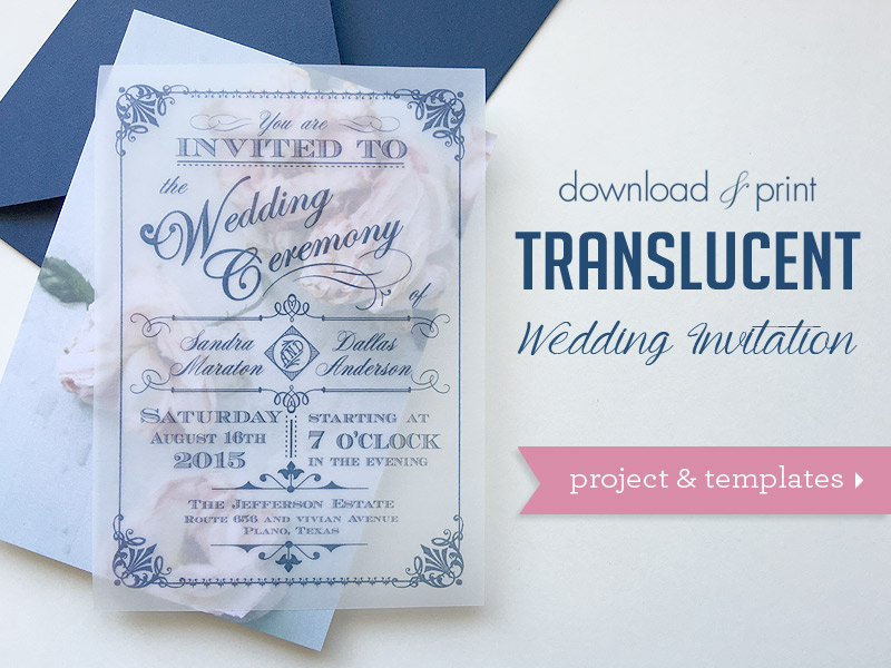 DIY Translucent Wedding Invitation with Vintage Charm